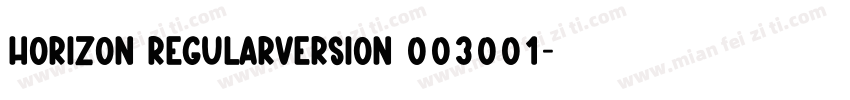 Horizon RegularVersion 003001字体转换